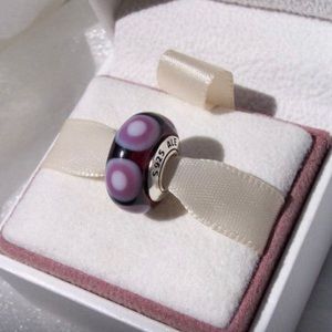 Pandora Purple Murano Glass Stepping Stones Charm